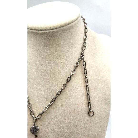 Adjustable Mixed Metal, Color && Texture Drop Necklace - Picture 2 of 3